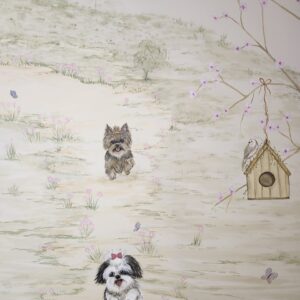 Mural pintado à mão pelo Pólen