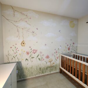 Mural pintado à mão pelo Pólen