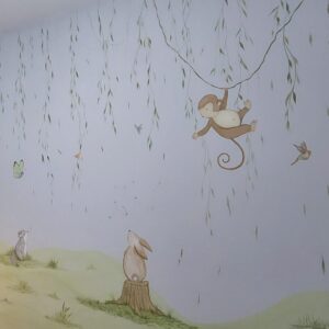 Mural pintado à mão pelo Pólen