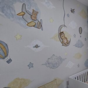 Mural pintado à mão pelo Pólen