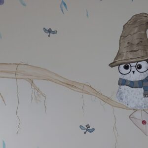 Mural pintado à mão pelo Pólen