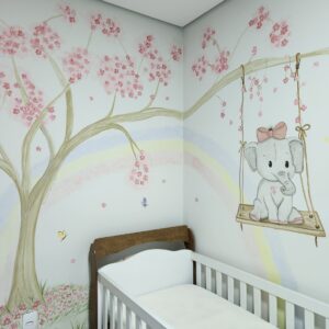 Mural pintado à mão pelo Pólen