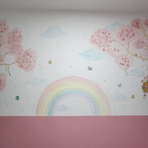 Mural pintado à mão pelo Pólen