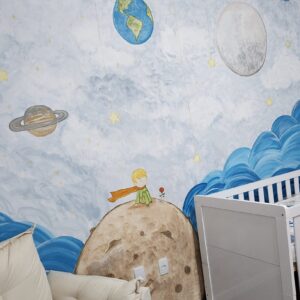 Mural pintado à mão pelo Pólen