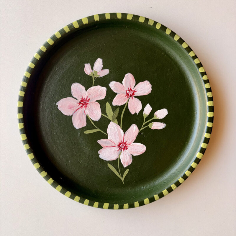 Prato de Parede Floral M · Flor de Cerejeira