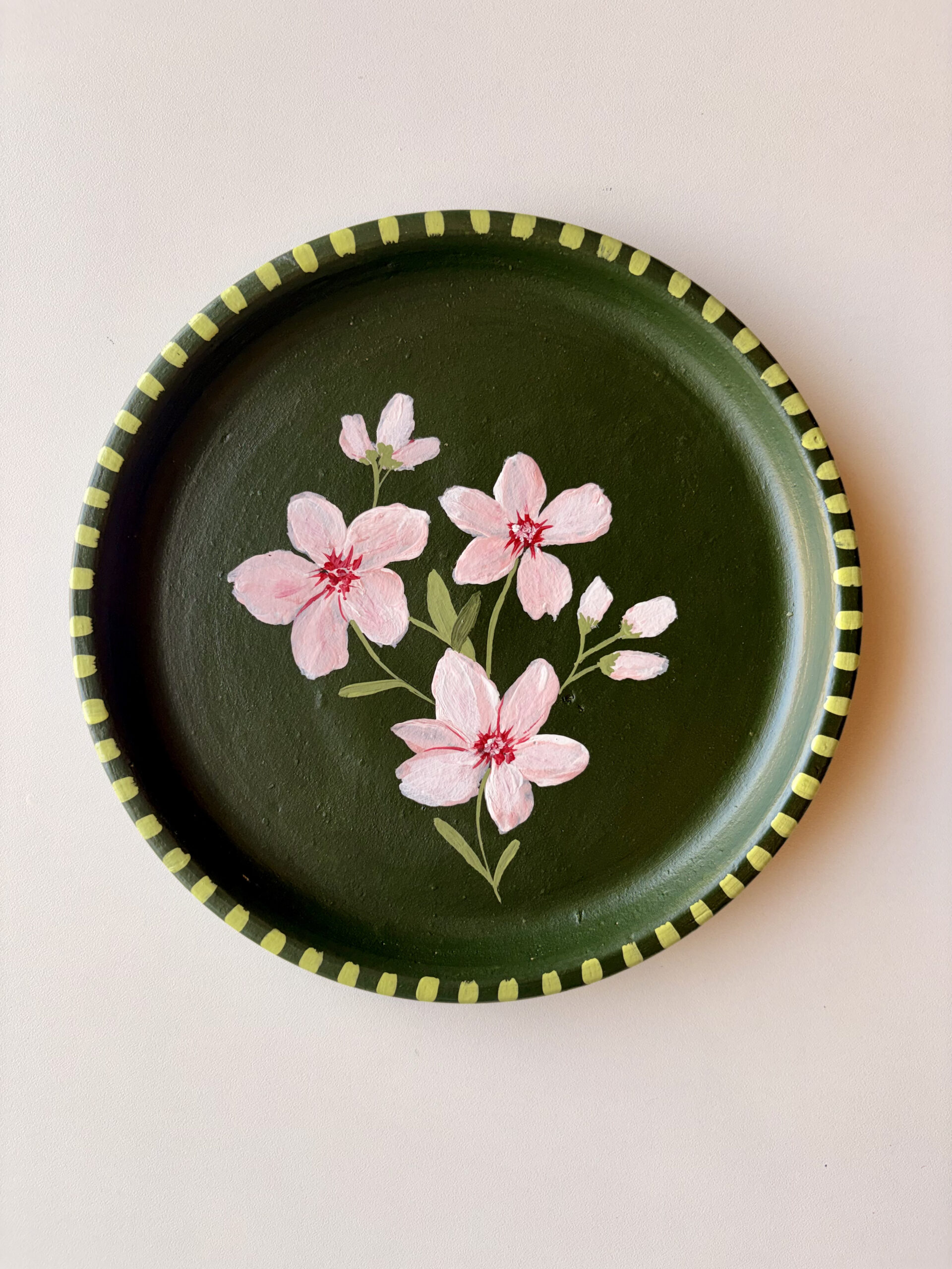 Prato de Parede Floral M · Flor de Cerejeira
